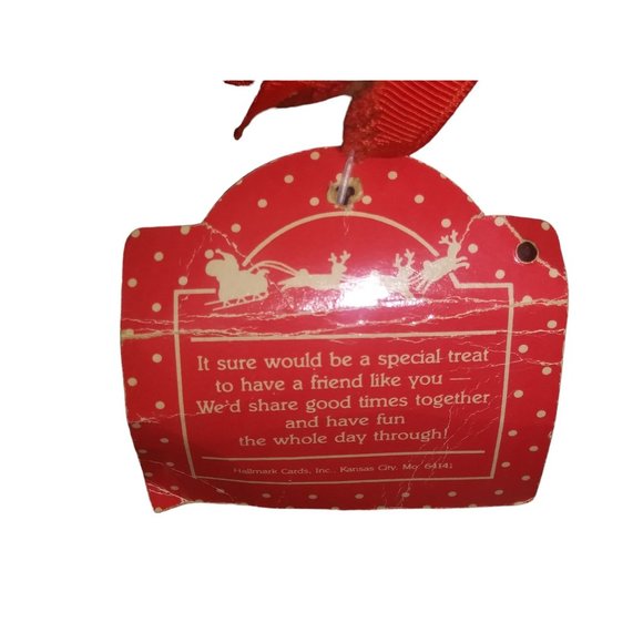 VTG Rodney Reindeer Sewn Stuffed Animal Reindeer Plush Hallmark #64141 10 Inch - Picture 10 of 12